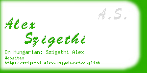 alex szigethi business card